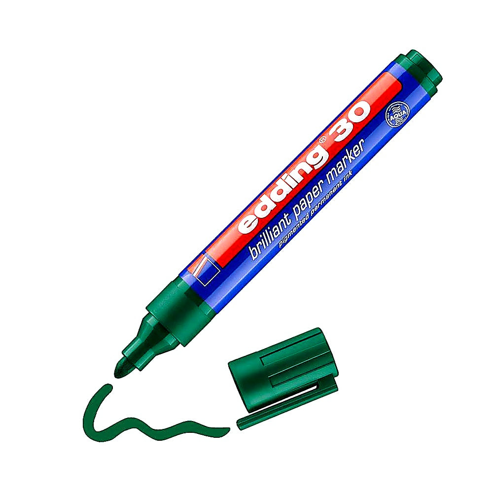 Edding 30 Brillant-Papiermarker, wasserfest, Rundspitze 1,5–3mm, Papiermarker