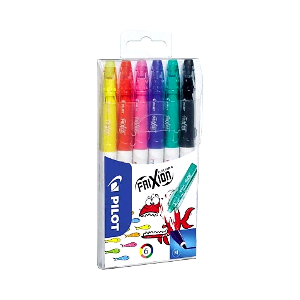 Pilot FriXion Colors 6er Set radierbare Filzstifte farbig Schule Basteln Malen