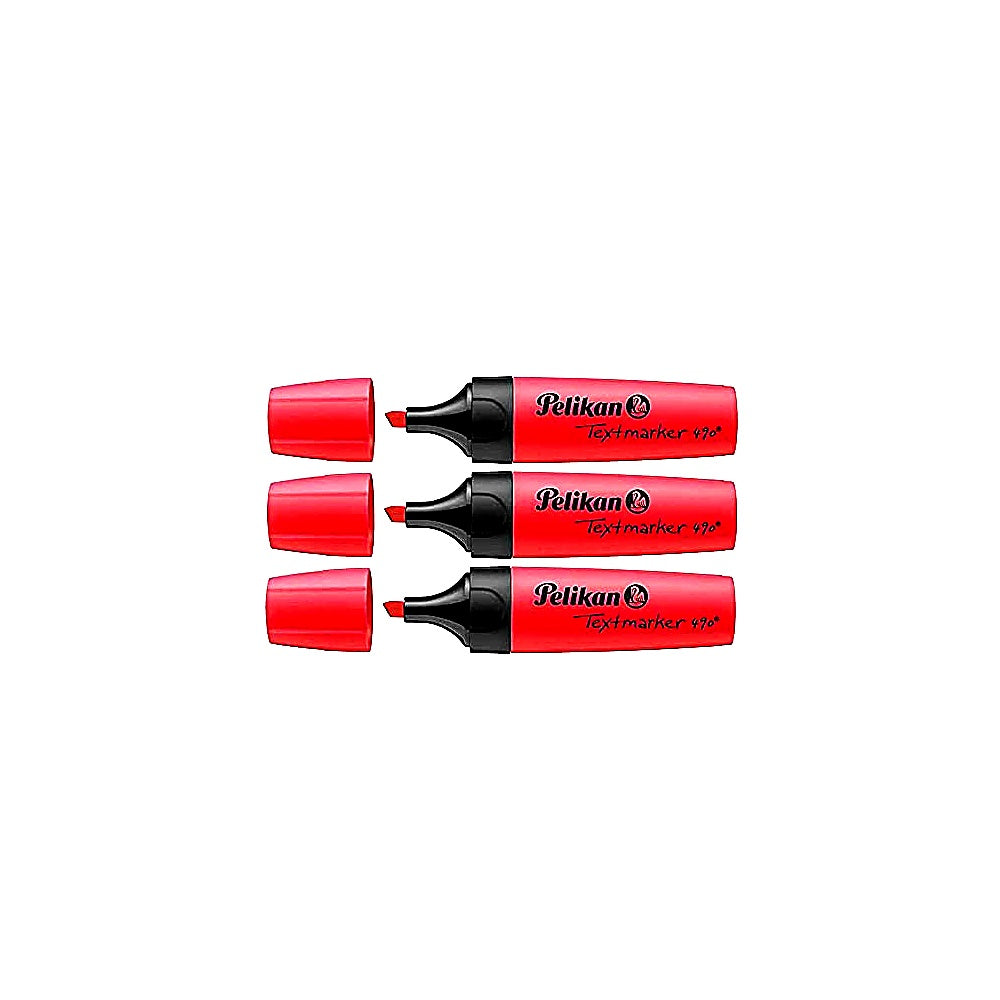 Pelikan Textmarker 490 Neonrot Keilspitze 1-5mm leuchtende Markierung Schule