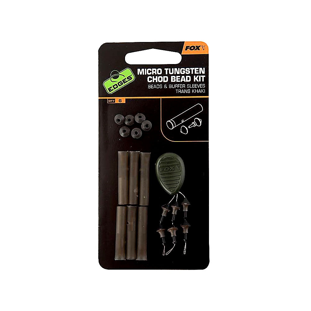 Fox Edges Micro Chod Bead Kit Trans Khaki, Karpfenmontage