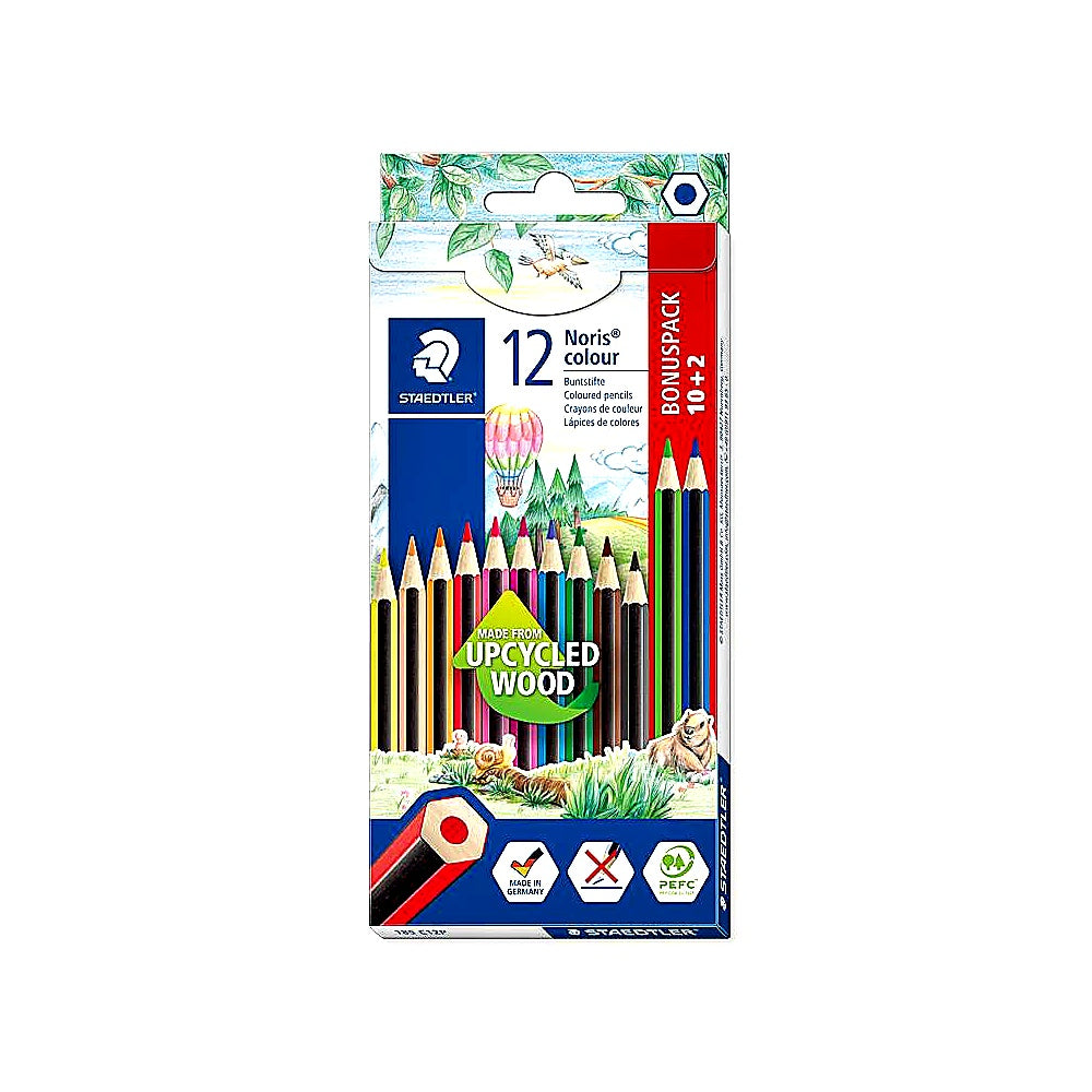 Staedtler Noris Colour Buntstifte 12er Kartonetui 10 plus 2 Set