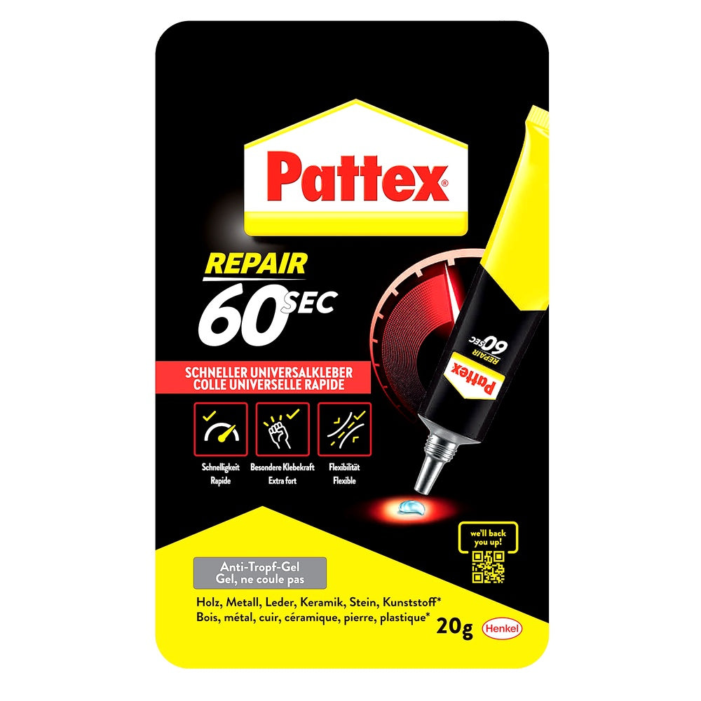 Pattex 60sec. Universalkleber Alleskleber Haushaltsreparaturen schnell klebend