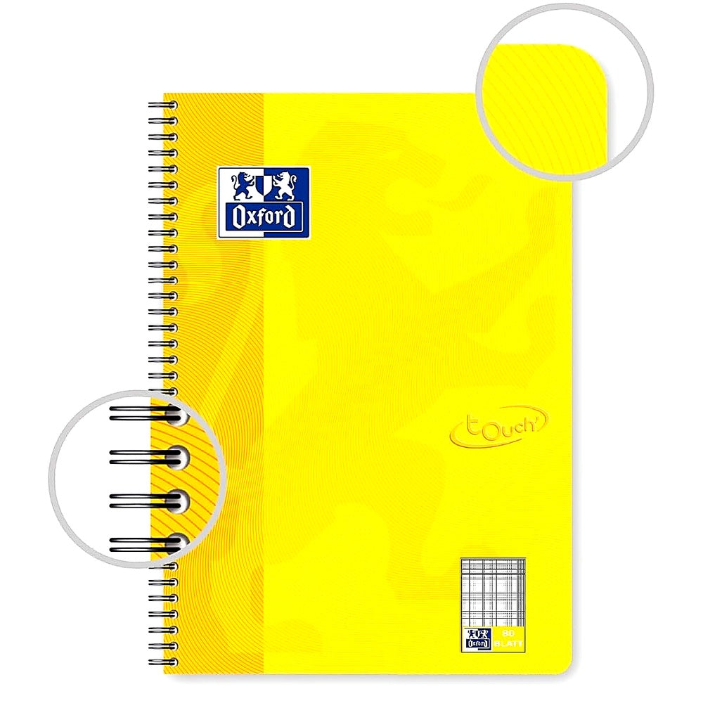 Collegeblock Touch B5 80 Blatt 90g/qm Lineatur 28 farbig sortiert