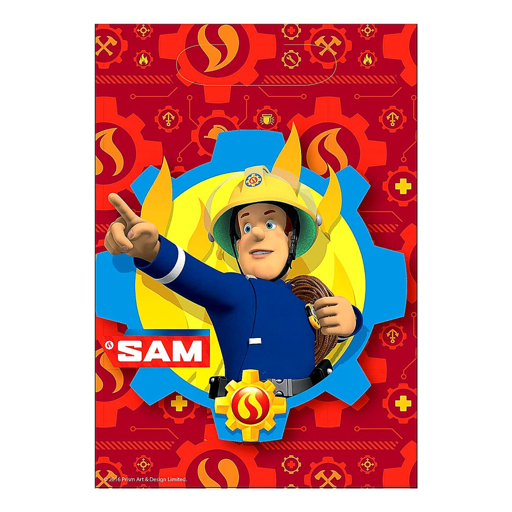 Amscan 9902179 - Partytüten Feuerwehrmann Sam 8 Stück 23 x 16 5 cm Mitgebsel