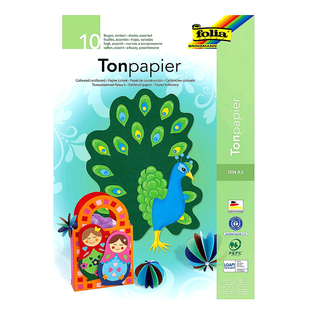 Folia Tonpapier 130g DIN A3 10 Blatt