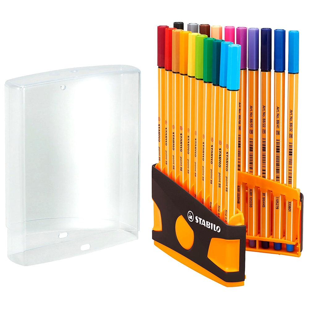 STABILO - Fineliner - point 88 ColorParade - 20er Tischset in anthrazit/orange