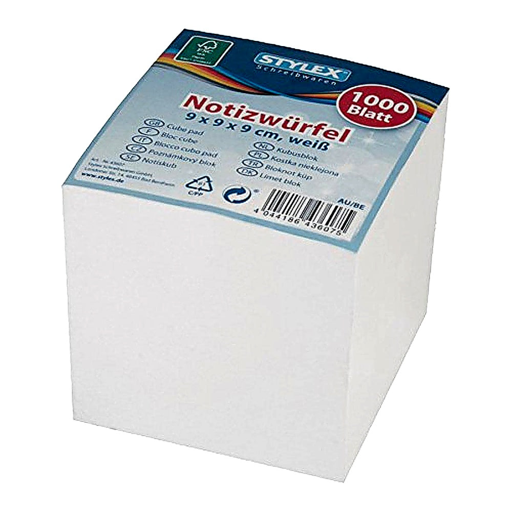 Stylex 43607 Notizwürfel mit weißem Papier