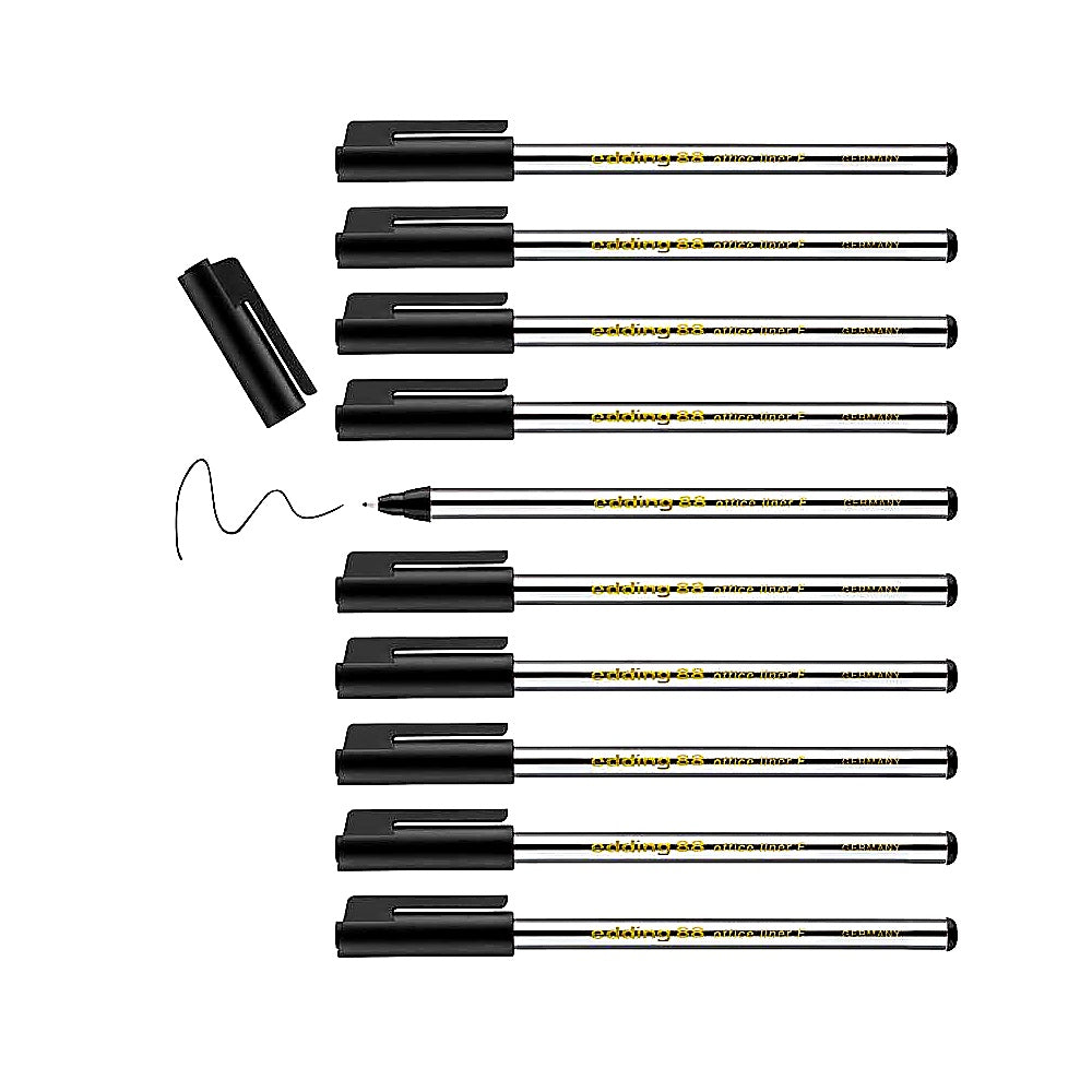 Edding 88 Fineliner Rundspitze 0,6 mm, 10 Stifte, präzises Schreiben