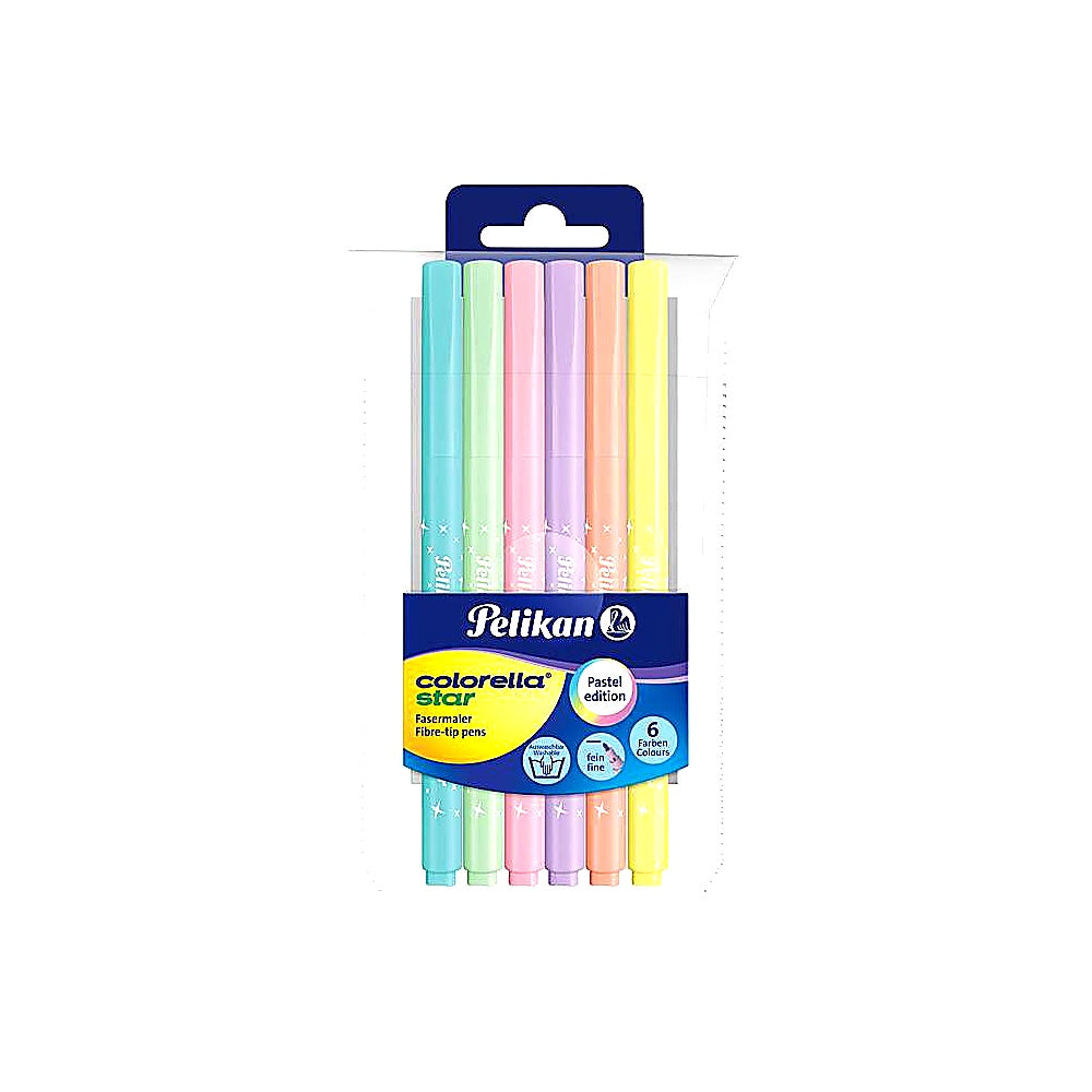 Pelikan Faserschreiber ColorellaStar 302 6 Stifte bunte Fasermaler Schule