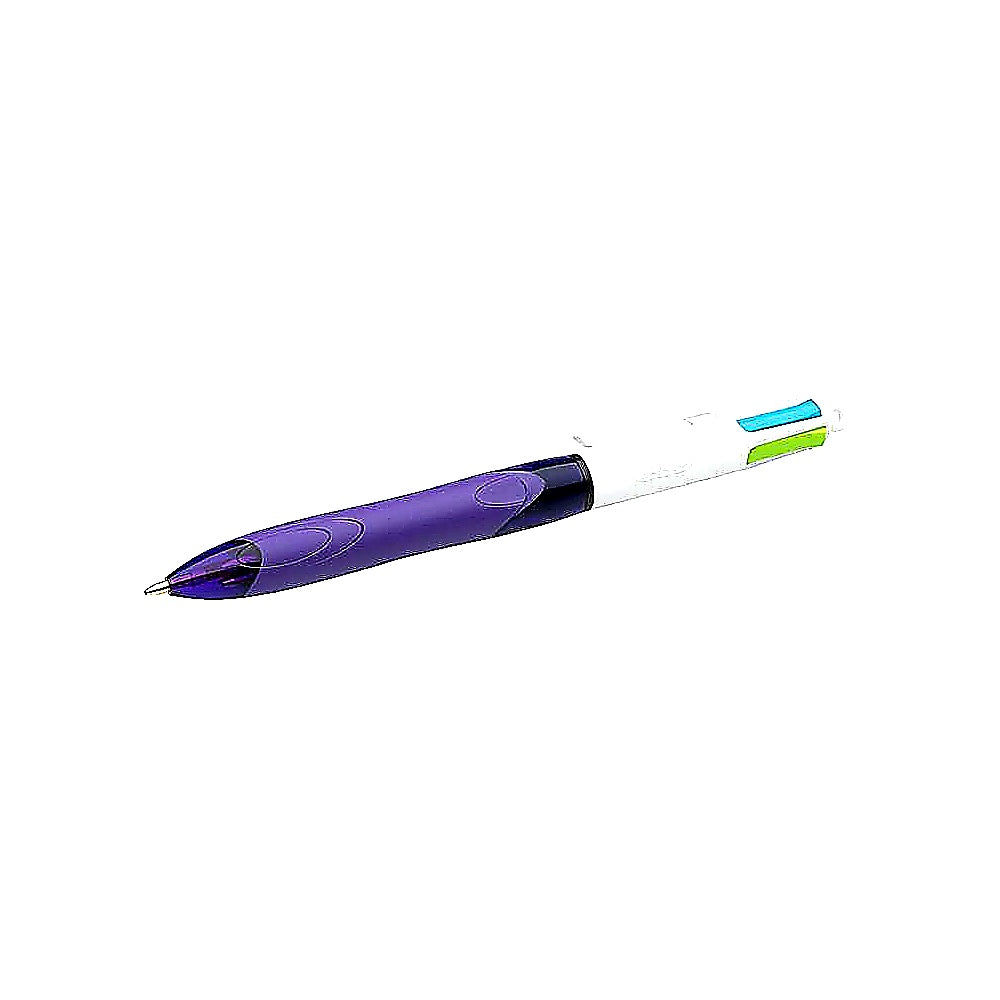 BIC 4 Farben Grip Fashion Kugelschreiber, Mehrfarbstift, ergonomisch
