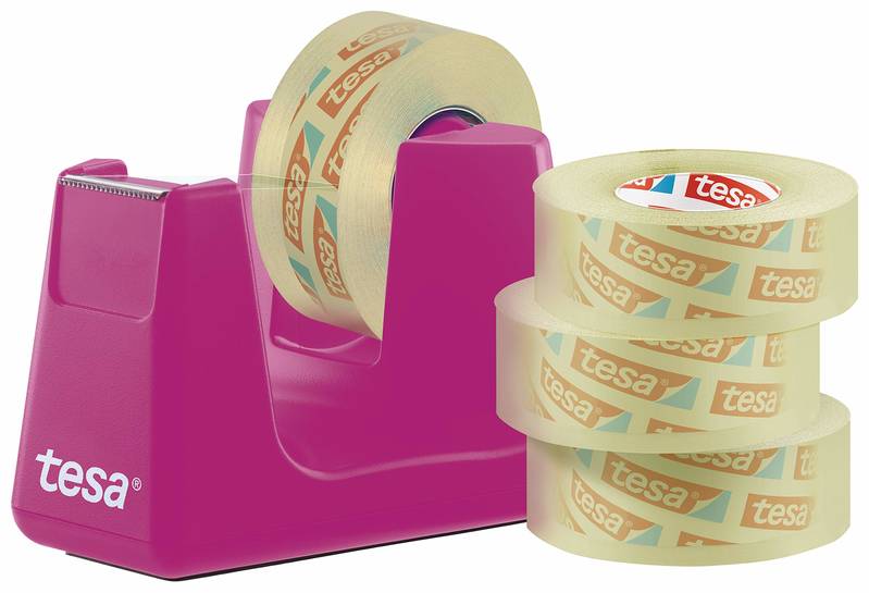 Tesa Tischabroller Easy Cut 33m x 19mm 4 Rollen Anti Rutsch Set