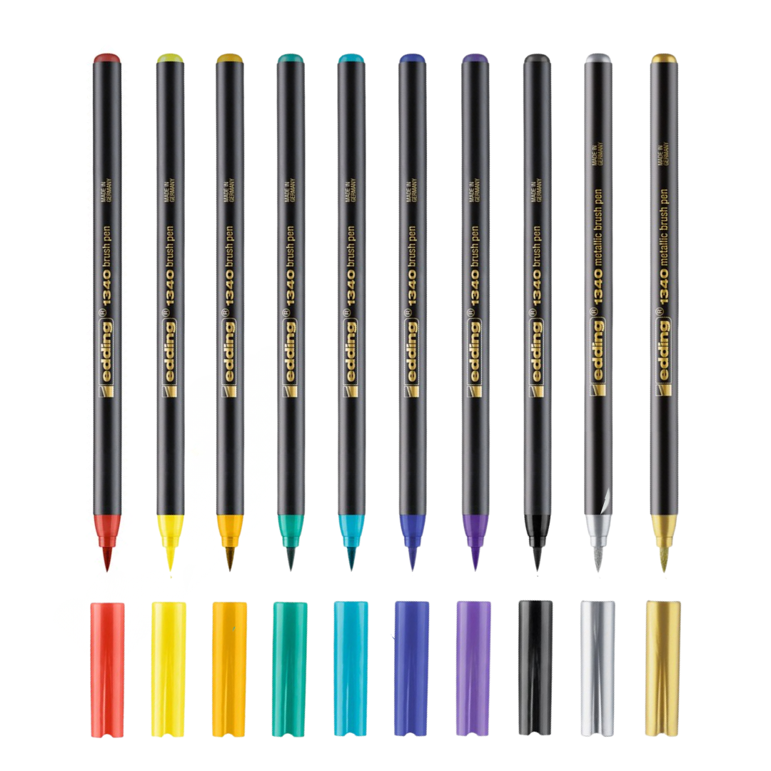 Edding Set 1340 Glitzerstifte 10er, mehrfarbig, Glitzereffekt, Handlettering