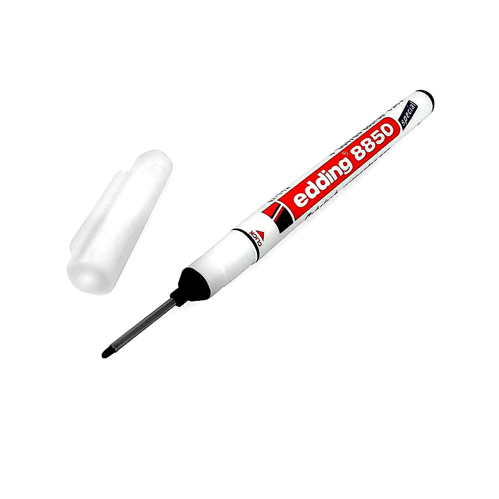 Edding 8850 Permanentmarker Schwarz, Extrafeine Spitze 0,7–1 mm, Zimmermann