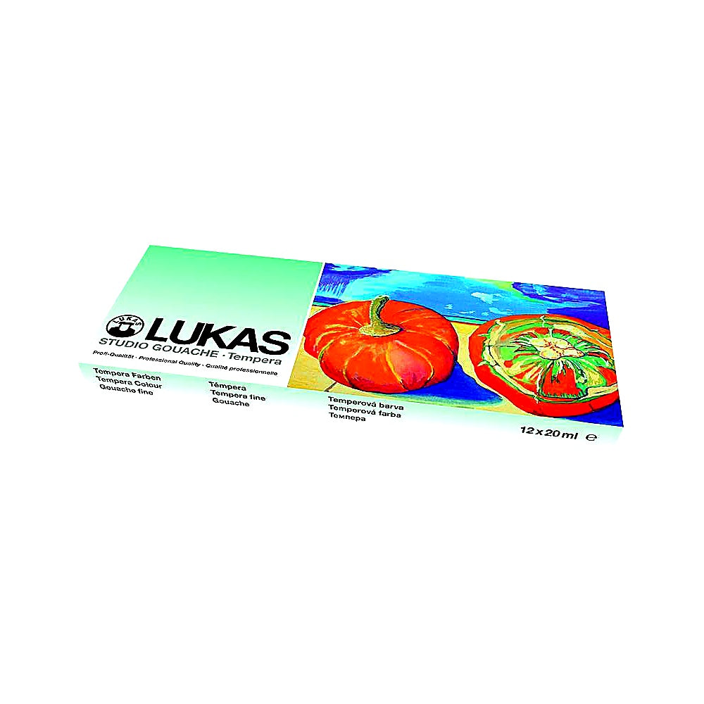 Nerchau Lukas Studio Gouache Starter-Set 12x20ml Künstlerfarben im Kartonetui