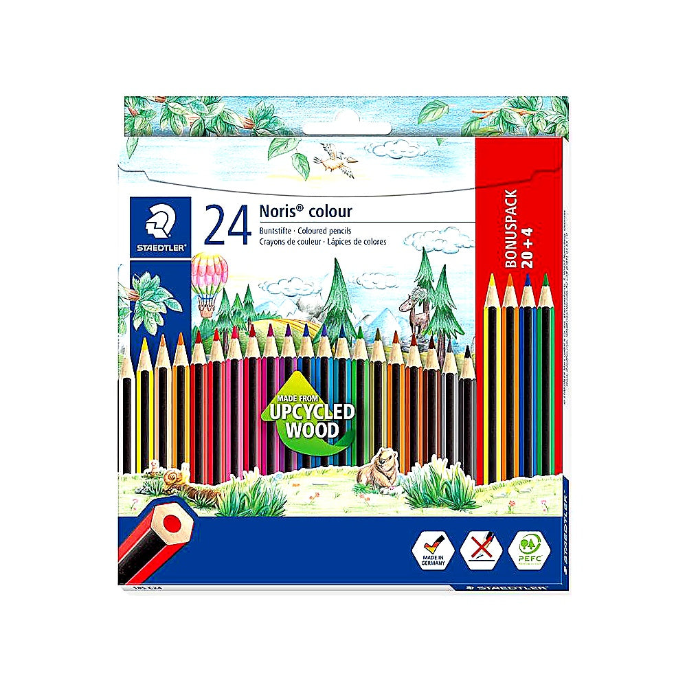 Staedtler Noris Colour Buntstifte 24er Kartonetui bunte Stifte