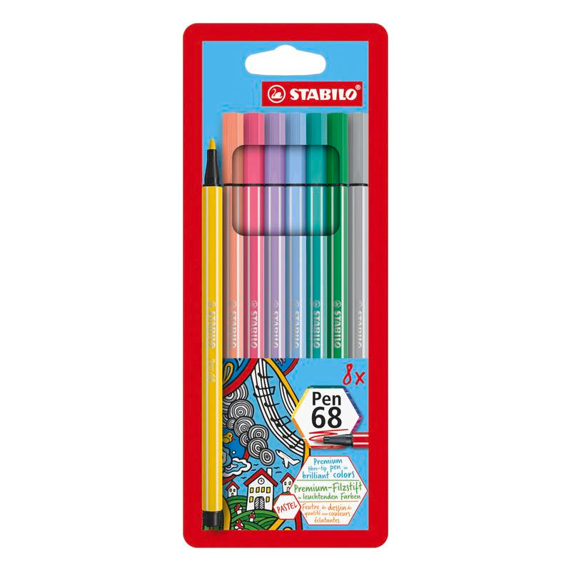 STABILO Filzstift Pen 68 8er Set verschiedene Farben