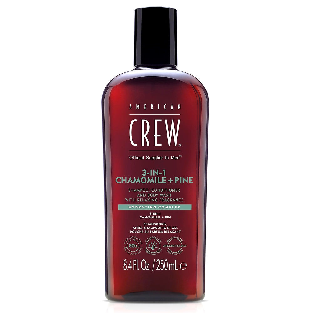 American Crew 3in1 Chamomile Pine Shampoo Conditioner Body Wash 250ml Männer