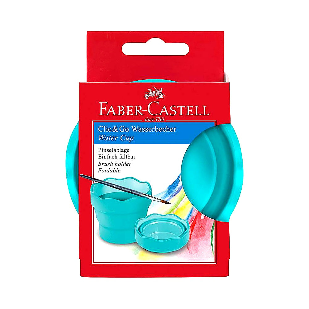 Faber Castell Wasserbecher Clic & Go faltbar, Malkasten Zubehör