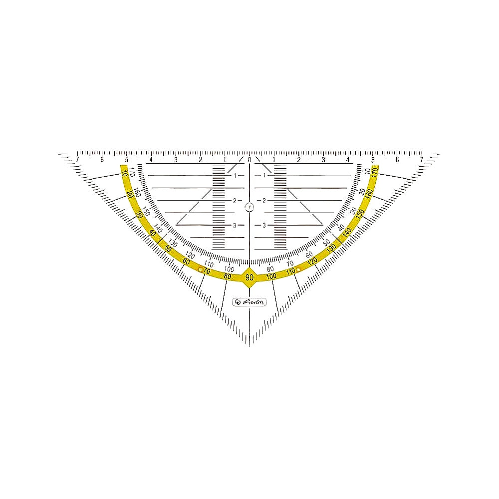 Herlitz Geometrie Dreieck Kunststoff transparent klein für Schule