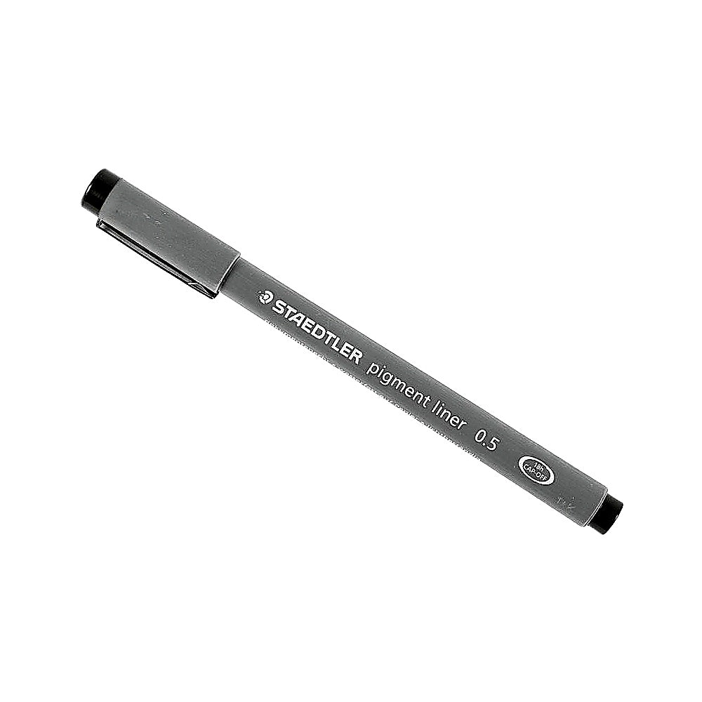 Staedtler Pigment Liner 0.5mm schwarz feiner Fineliner Zeichnen