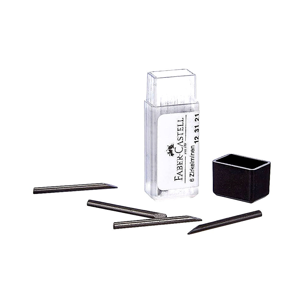 Faber Castell Zirkelminendose 6er Nachfüllmine für Zirkel