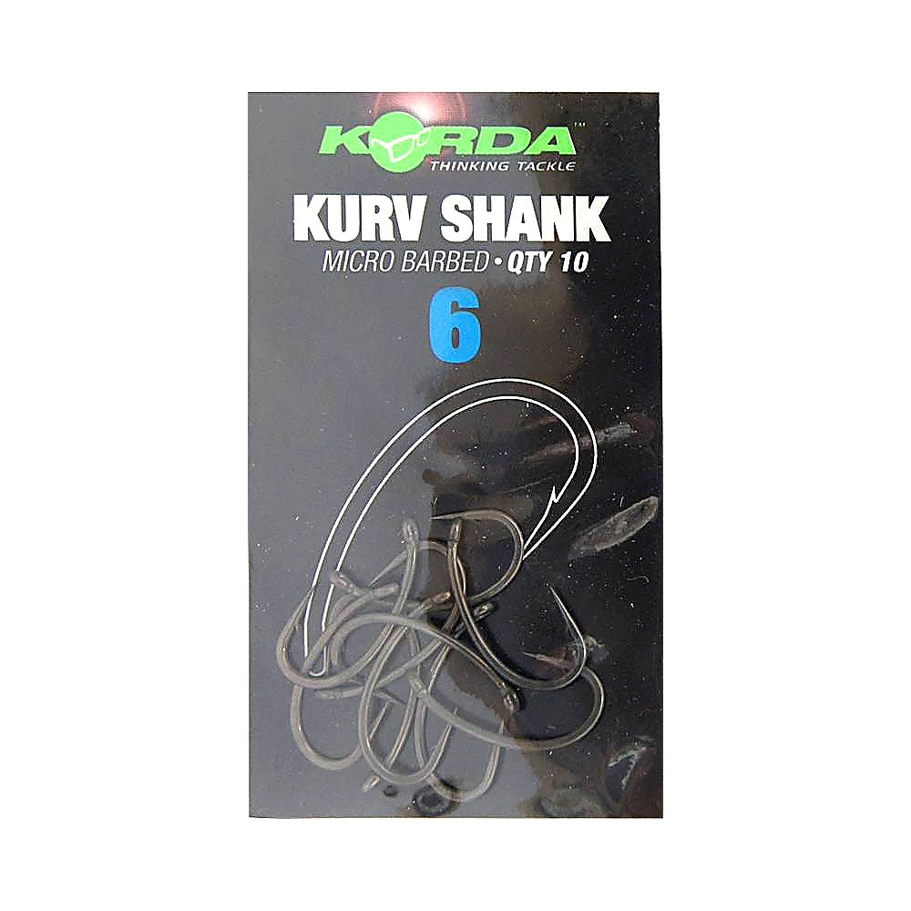 Korda Kurv Shank Karpfenhaken Größe 12 stabile Haken für Karpfenangeln