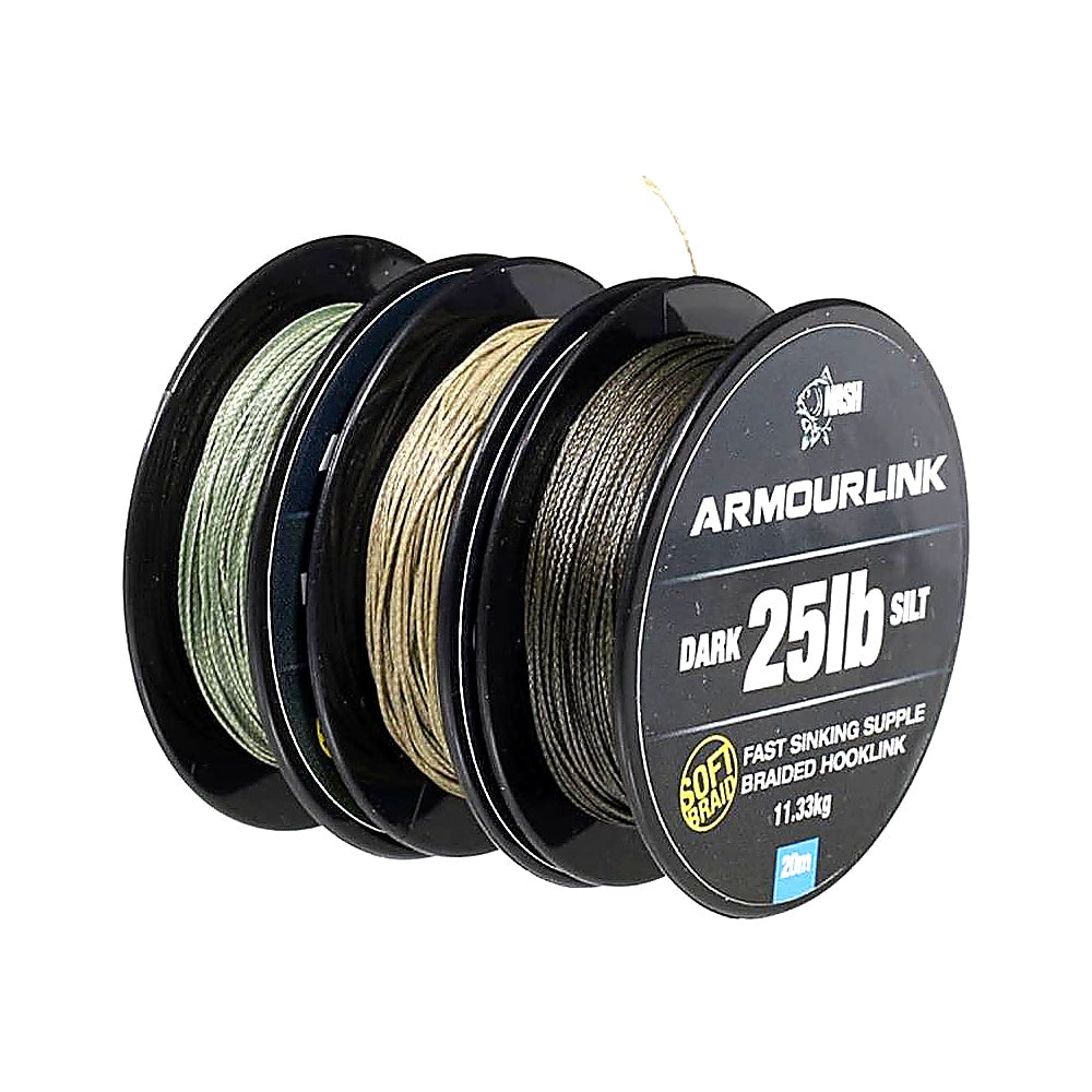 Nash Armourlink 20m Weed Green 20lb Vorfachmaterial Karpfenvorfach grün