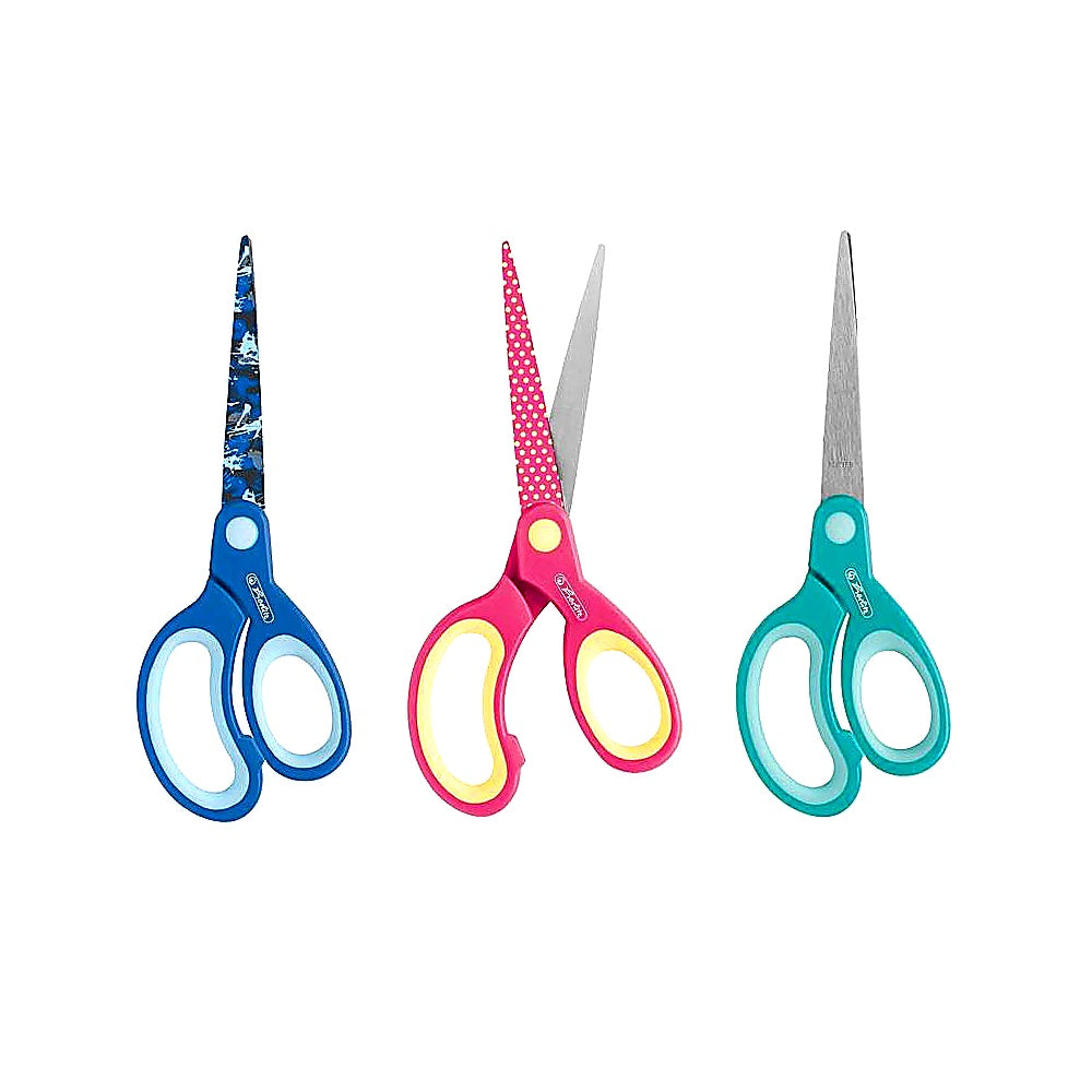 Herlitz Design Bastelschere Stahl Kunststoff spitz farbig sortiert