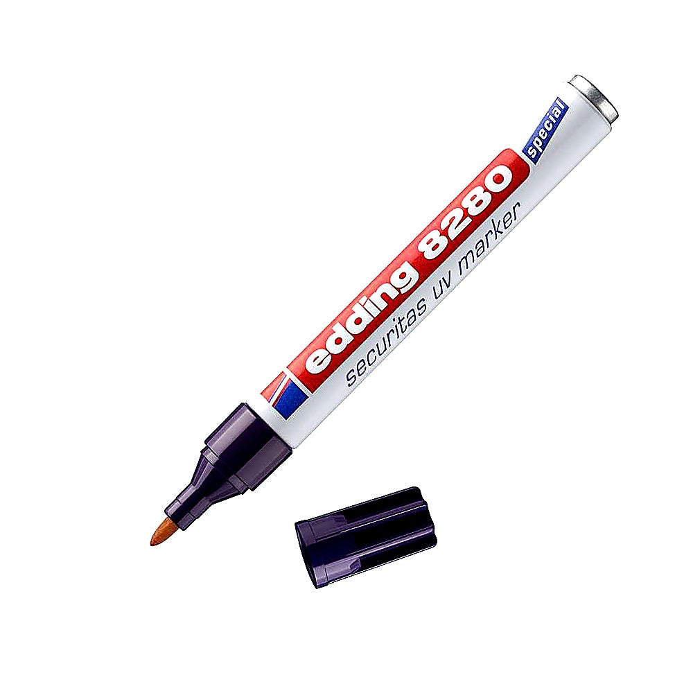 Edding 8280 Securitas UV Marker farblos, 1,5–3 mm, unsichtbar, Schwarzlicht
