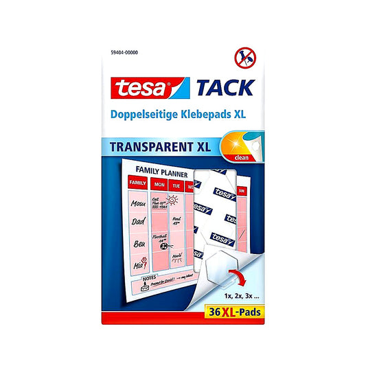 Tesa Klebepads TACK XL 36 Stück große Klebepunkte wieder ablösbar