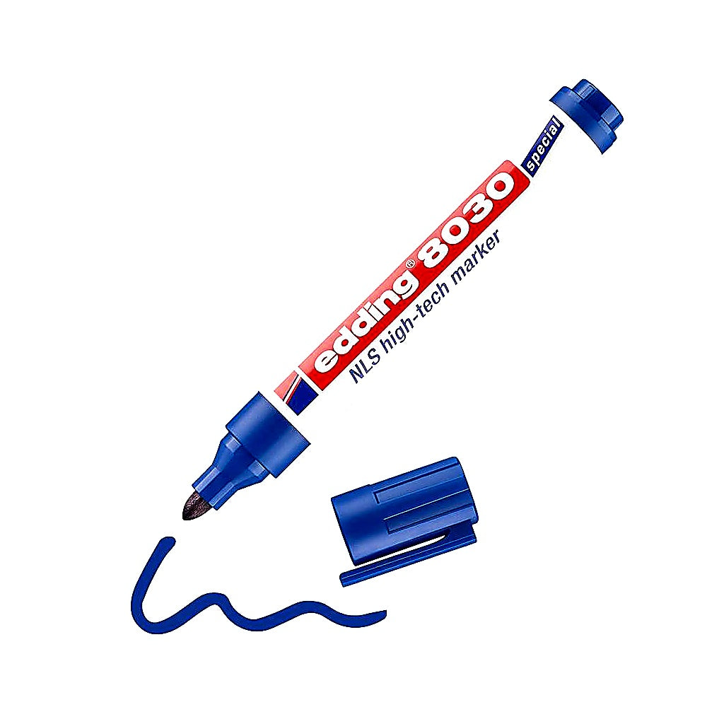 Edding 8030 NLS High-Tech Marker Blau, Rundspitze 1,5–3 mm, rostfrei