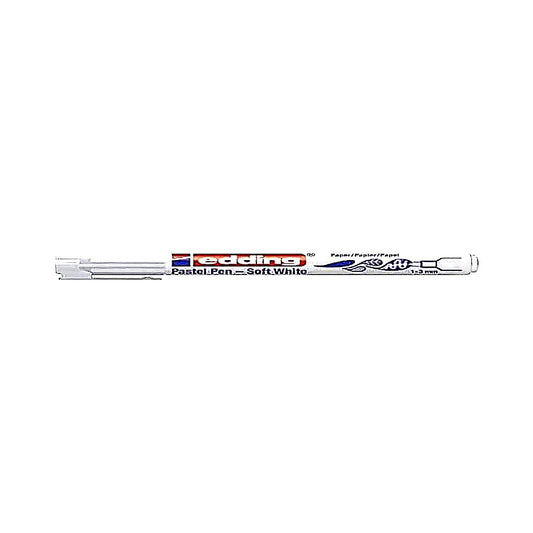 Edding 1500 Pastellstift weiß, Rundspitze 1–3mm, Fasermaler Pastellfarben