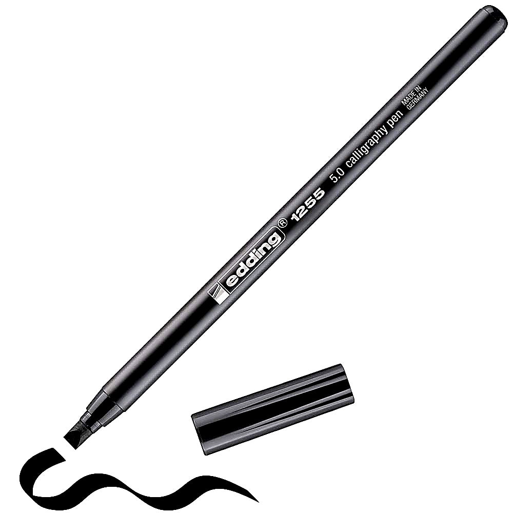 Edding 1255 Kalligrafiestift 5mm, Fasermaler Hand-Lettering, Karten, Journals