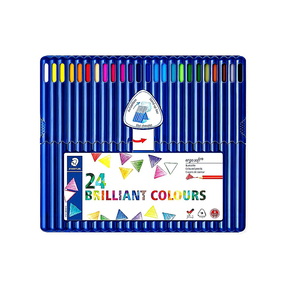 Staedtler Ergosoft Buntstifte 24er Box Farbstifte Dreieckig