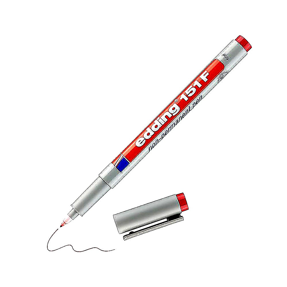 Edding 151 F Non-permanent Pen 0,6mm, Glas, Folien, Overhead Marker