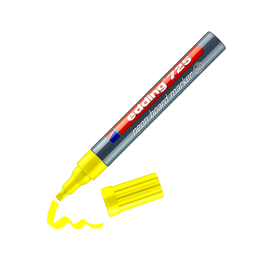 Edding 725 Neon Board Marker, Meißelfeder 2–5 mm, Whiteboard, Kreidetafel