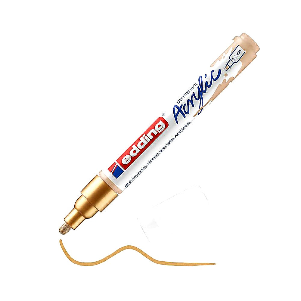 Edding 5100 Acrylmarker medium, Rundspitze 2–3 mm, wasserfest, Leinwand & Holz