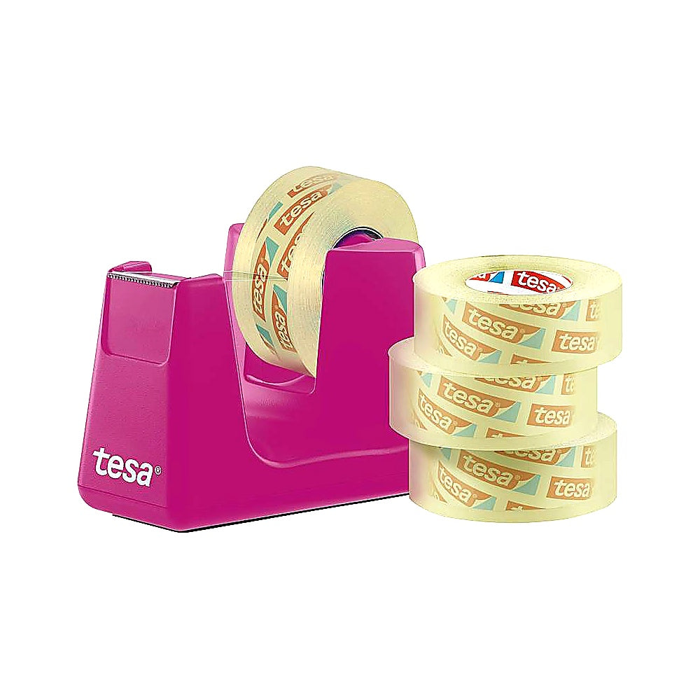 Tesa Tischabroller Easy Cut 33m x 19mm 4 Rollen Anti Rutsch Set