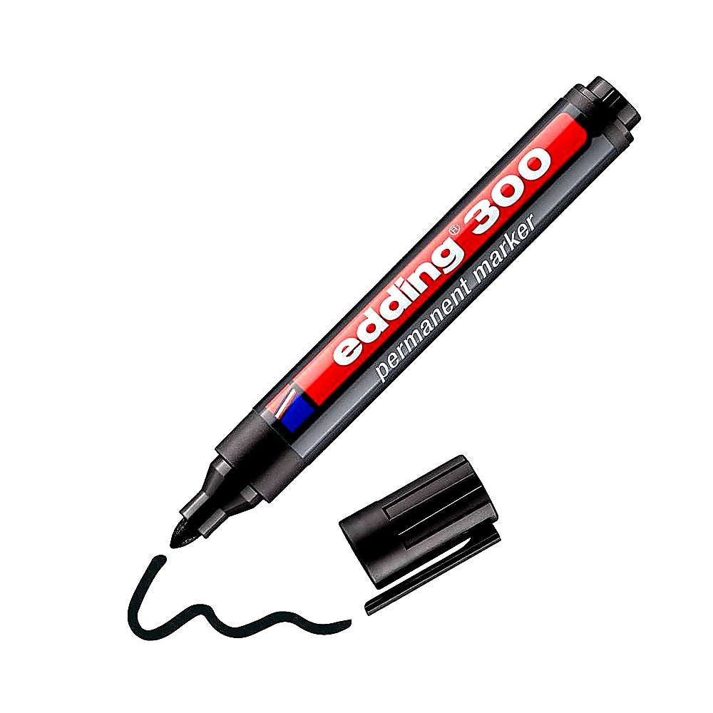 Edding 300 Permanentmarker, Rundspitze 1,5–3mm, wasserfest, schnelltrocknend