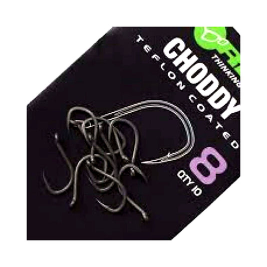 Korda Choddy Barbless Haak 10 Stück Size 10 scharfe Karpfenhaken Angeln