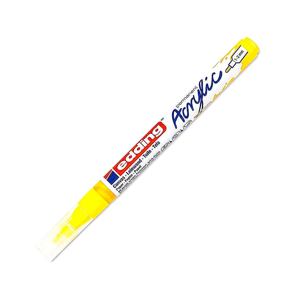 Edding 5300 Acrylmarker fein, Rundspitze 1–2 mm, wasserfest, Leinwand & Holz