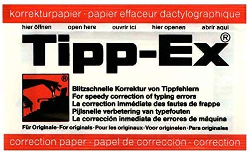 Tipp Ex Korrekturpapier weiß 10 Blatt für saubere Korrekturen