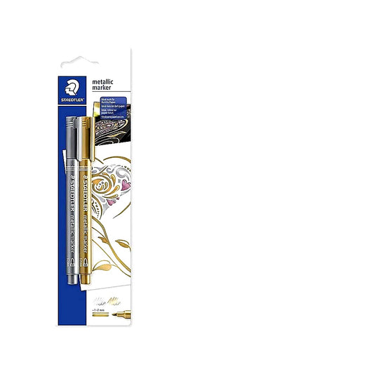 Staedtler Metallic Marker 2er gold silber Blisterkarte Schreiben Basteln