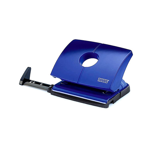 Novus B216 Bürolocher blau 16 Blatt Metall/Kunststoff mit Anschlagschiene