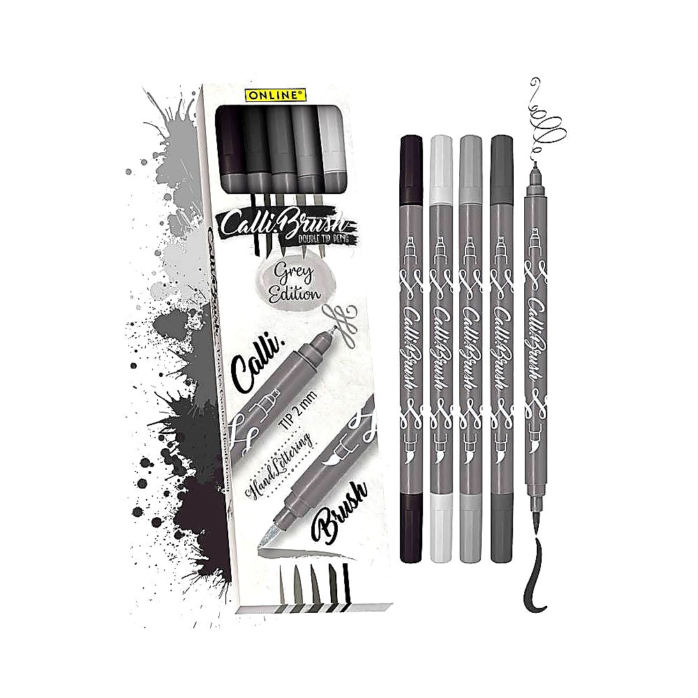 Online Brush-Pen Set Calli Brush 5er Set Pinselstifte für Handlettering