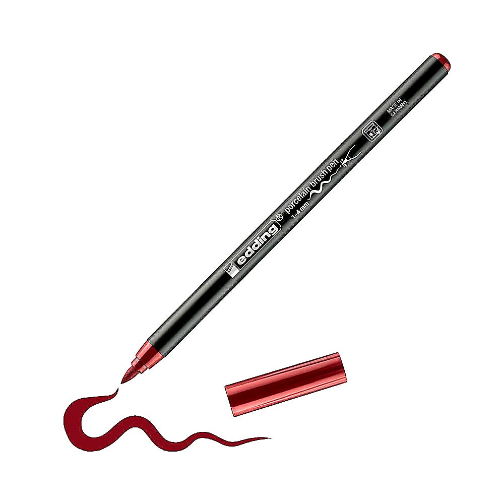 Edding 4200 Porzellan-Brushpen, Stift für Porzellanmalerei & Keramik