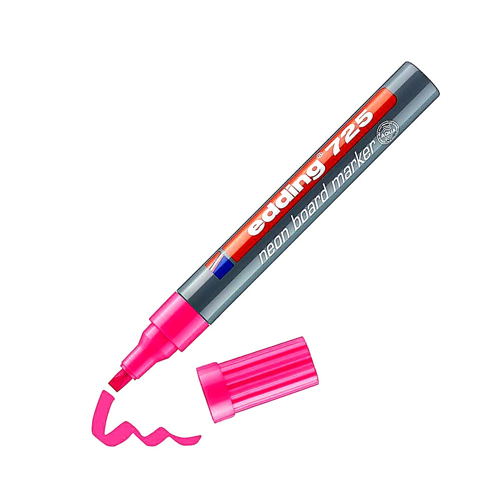 Edding 725 Neon Board Marker, Meißelfeder 2–5 mm, Whiteboard, Kreidetafel