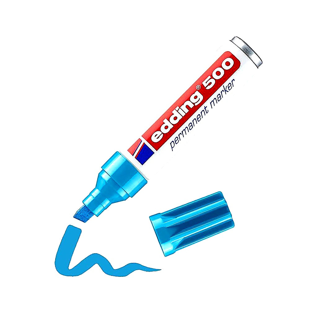Edding 500 Permanentmarker, Keilspitze 2–7mm, wasserfest, schnelltrocknend