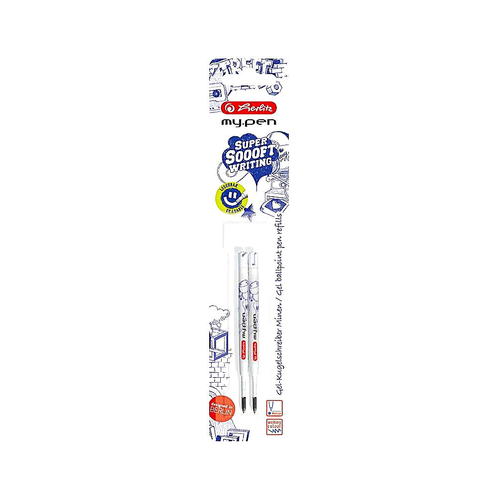 Herlitz Gel Kugelschreiberminen my.pen 2 Stück Blister blau