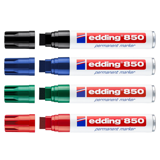 Edding 850 Permanentmarker, Keilspitze 5–15 mm, breite Markierungen